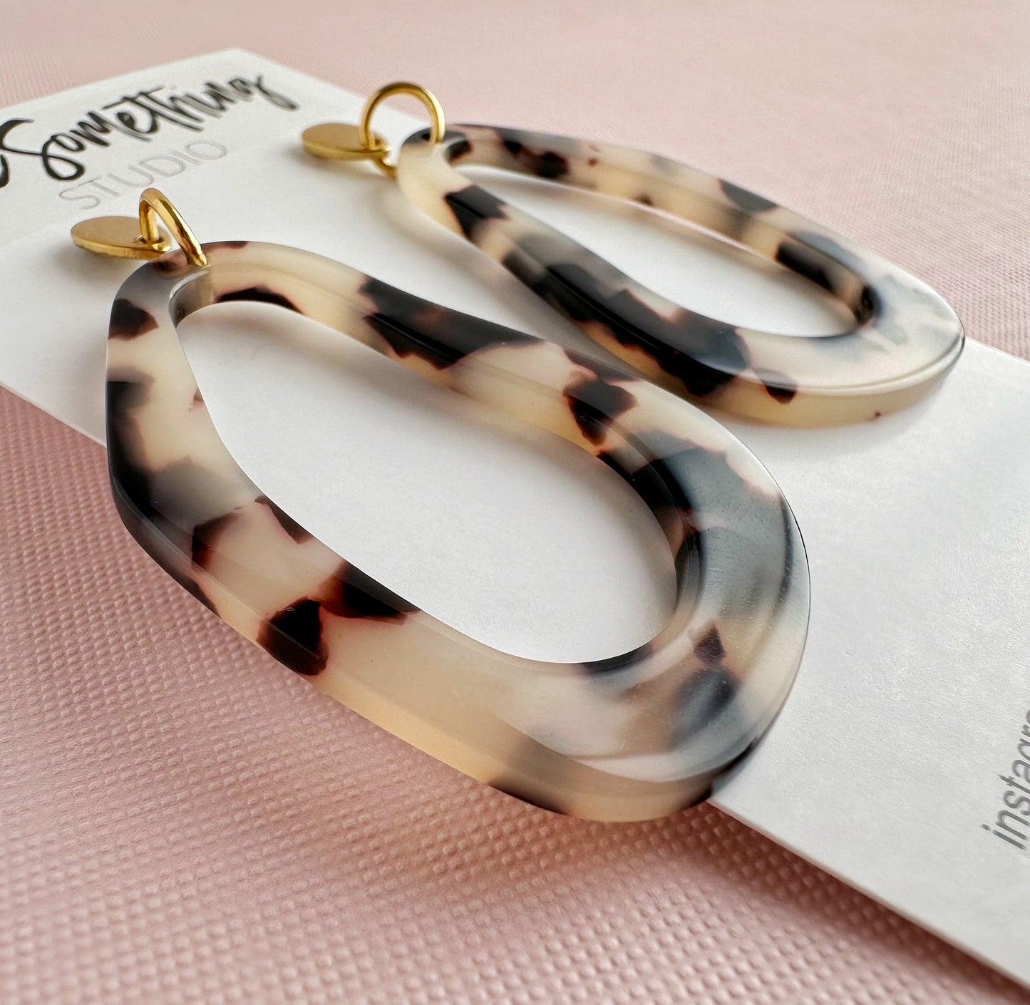 Abstract Tortoiseshell Dangles