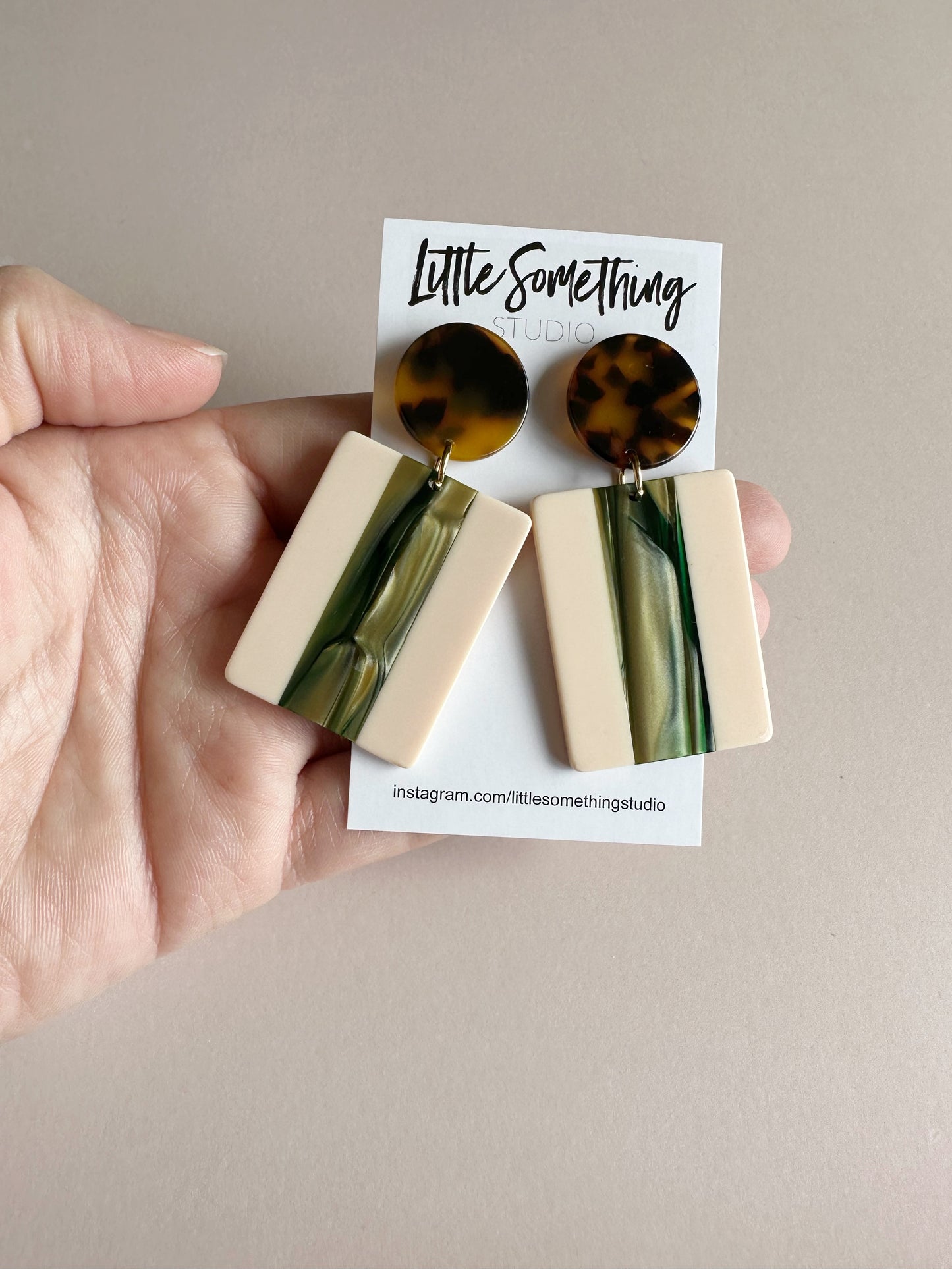 Modern Art Deco & Tortoiseshell Dangles