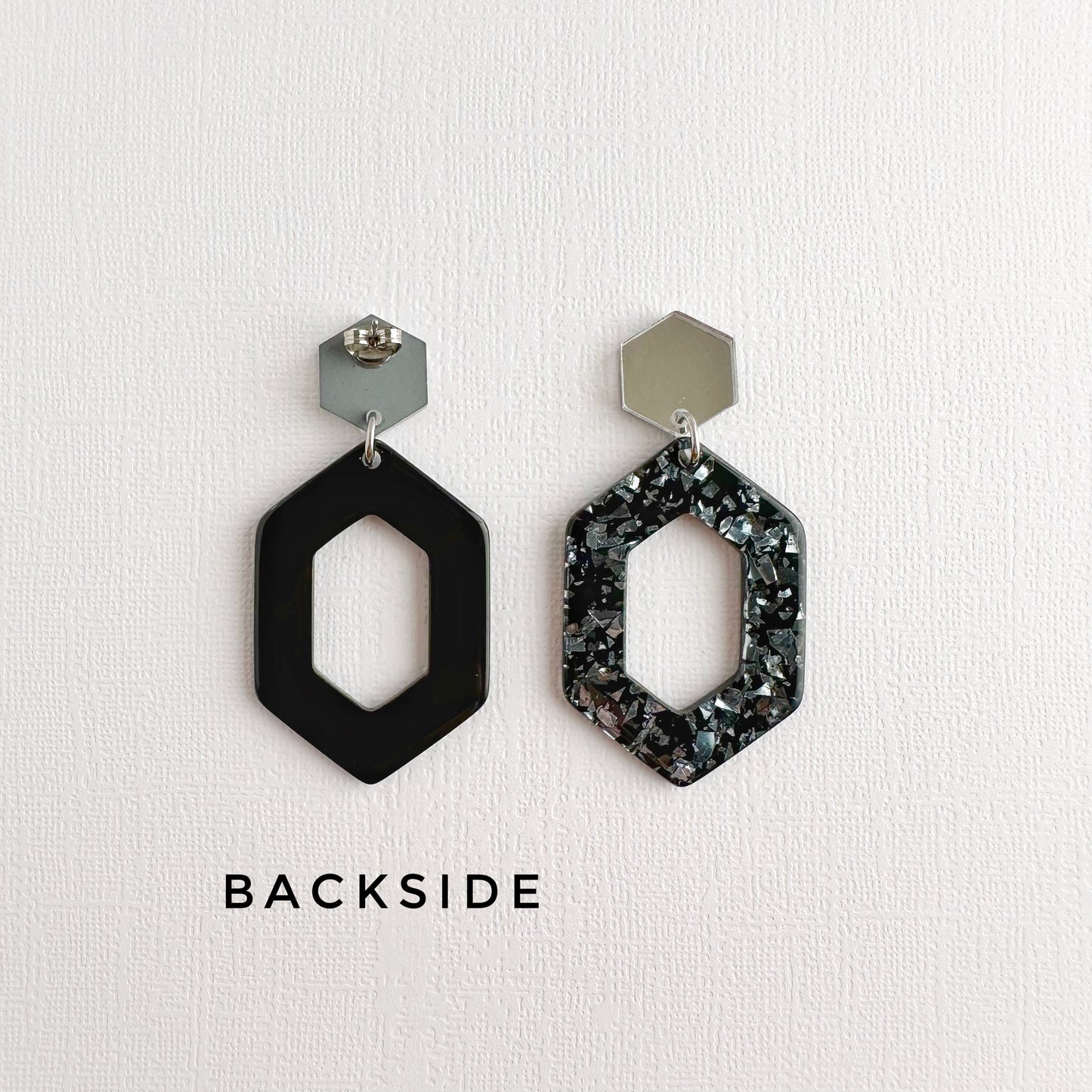 Chunky Glitter Hexagon Party Dangles