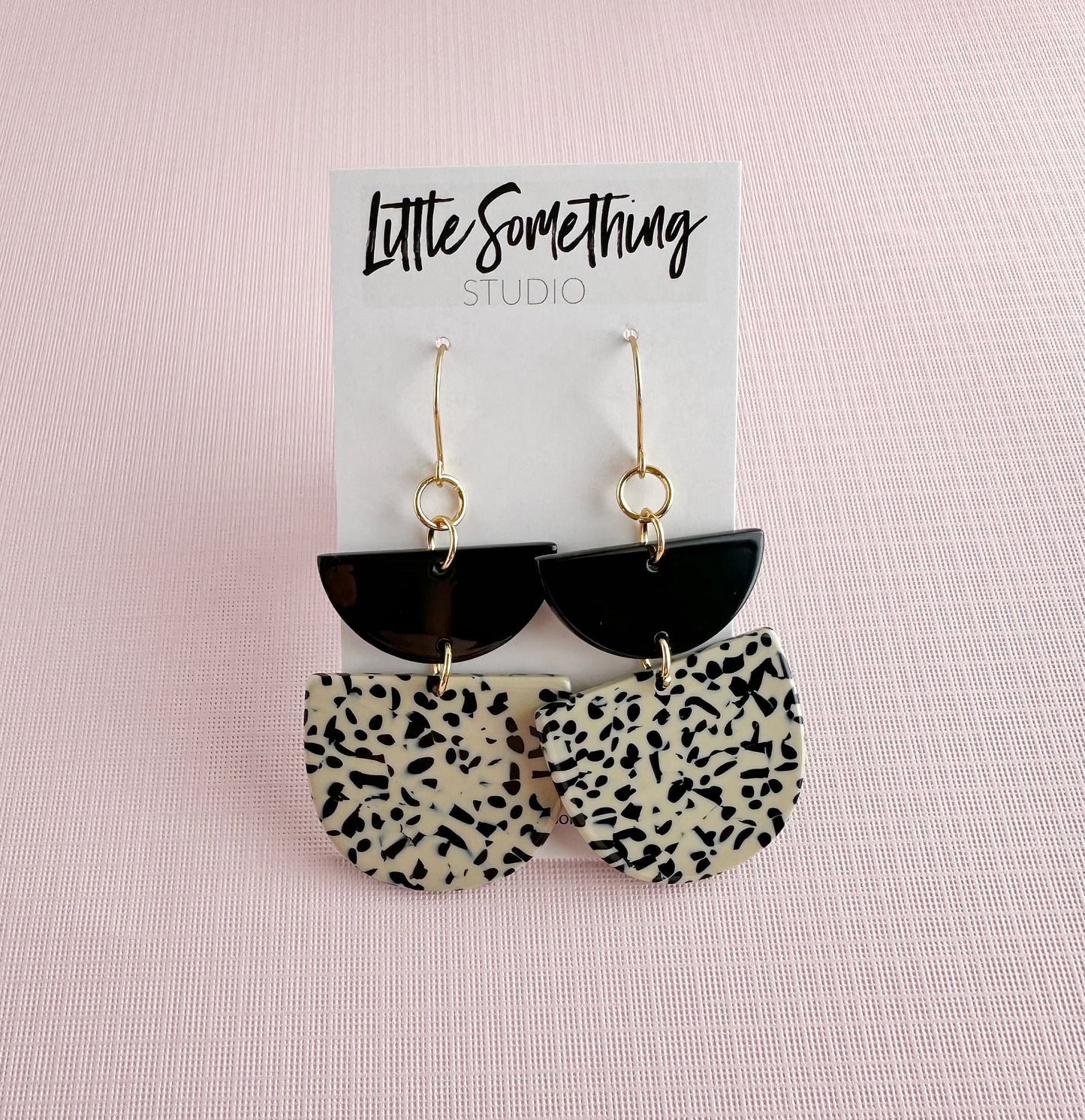 Geometric Dalmatian Print Dangles