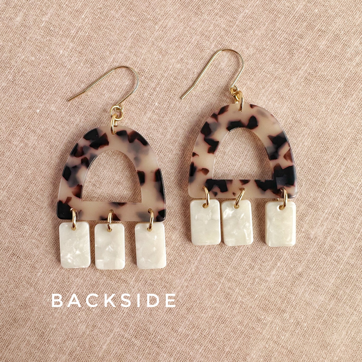 Tortoiseshell Arches with Ivory Dangles