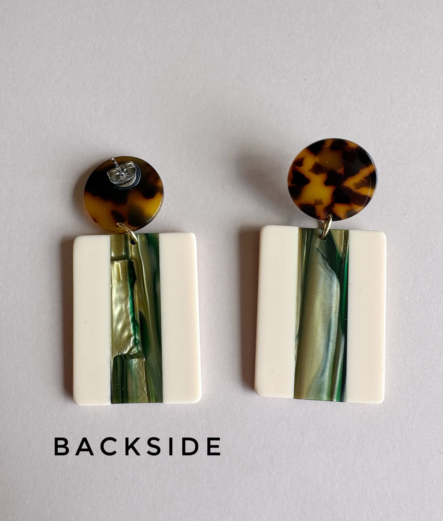 Modern Art Deco & Tortoiseshell Dangles