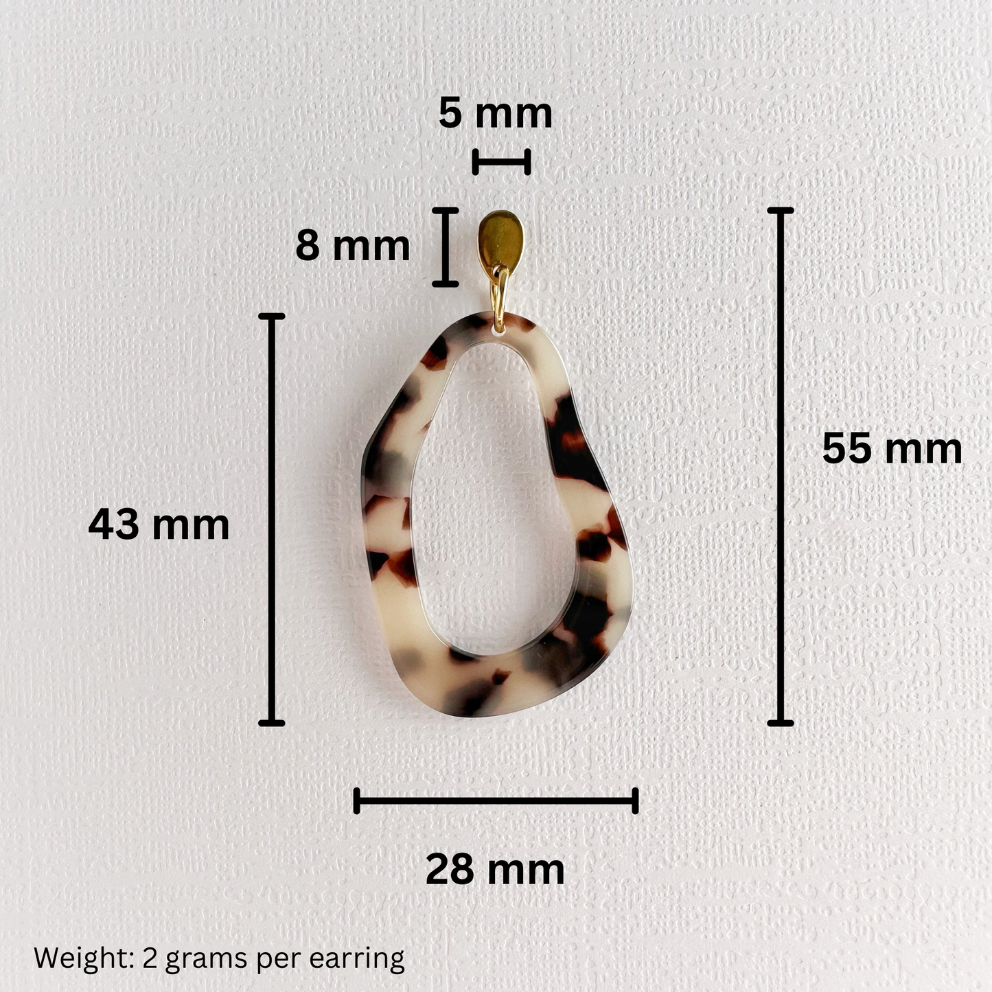 Abstract Tortoiseshell Dangles