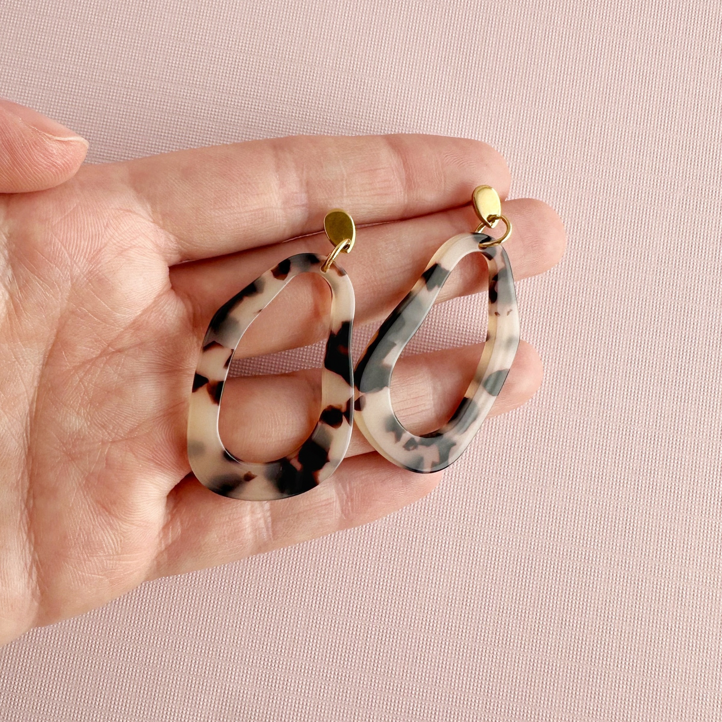Abstract Tortoiseshell Dangles