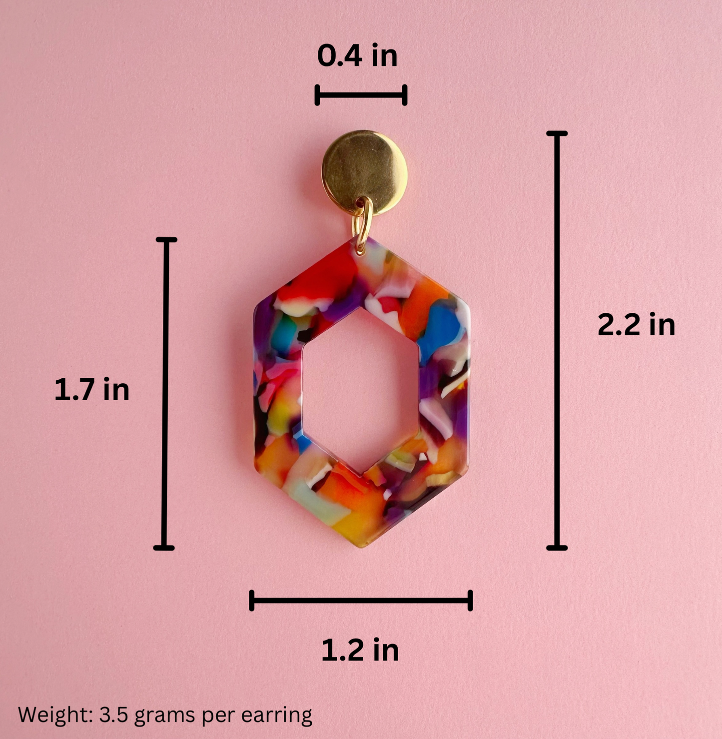 Colorful Hexagon Dangles