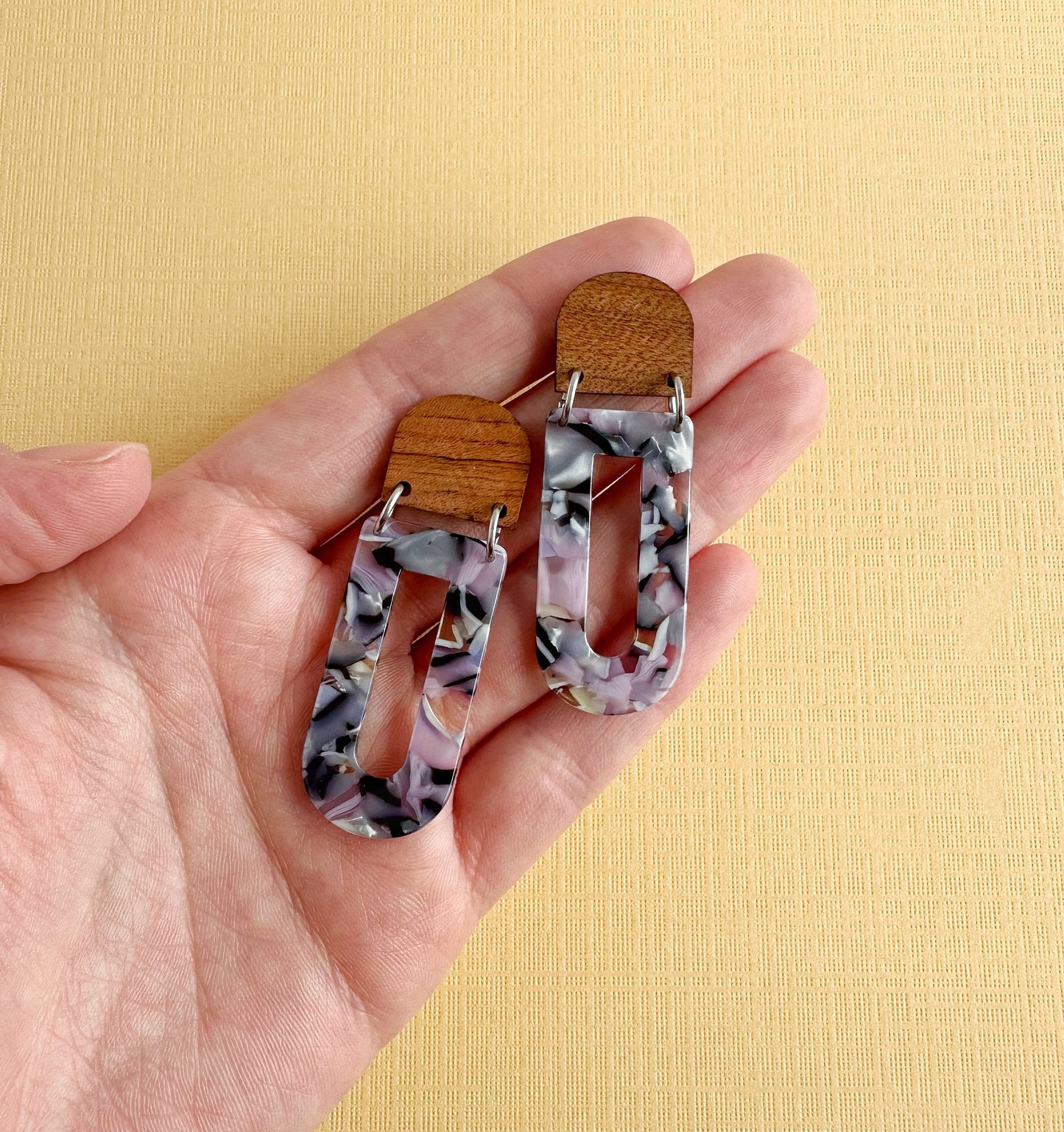 Modern Marbled Pastel Dangles