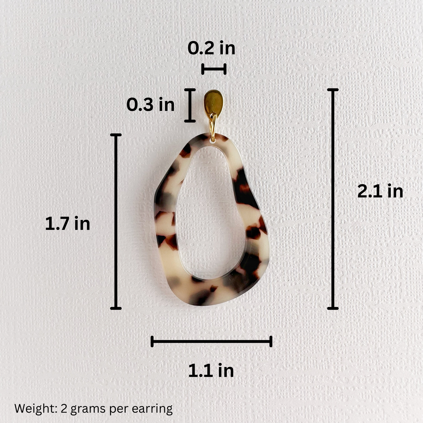 Abstract Tortoiseshell Dangles
