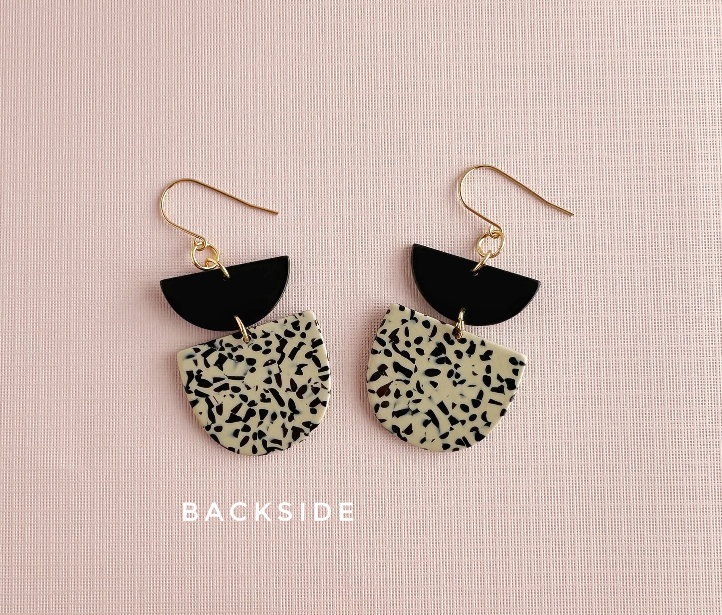 Geometric Dalmatian Print Dangles
