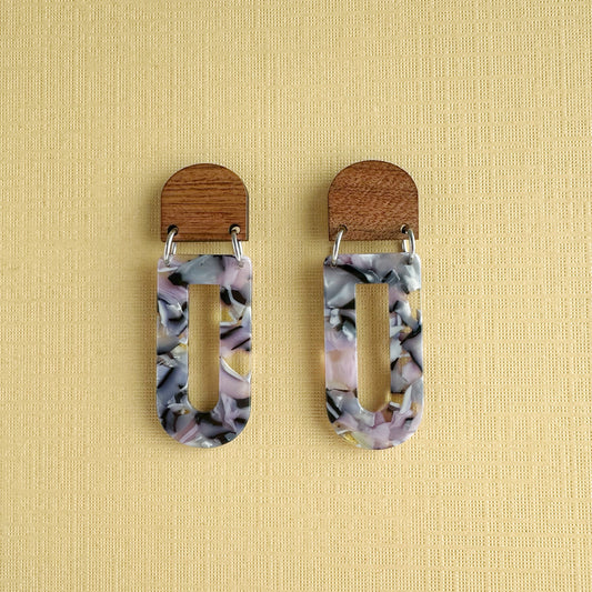 Modern Marbled Pastel Dangles