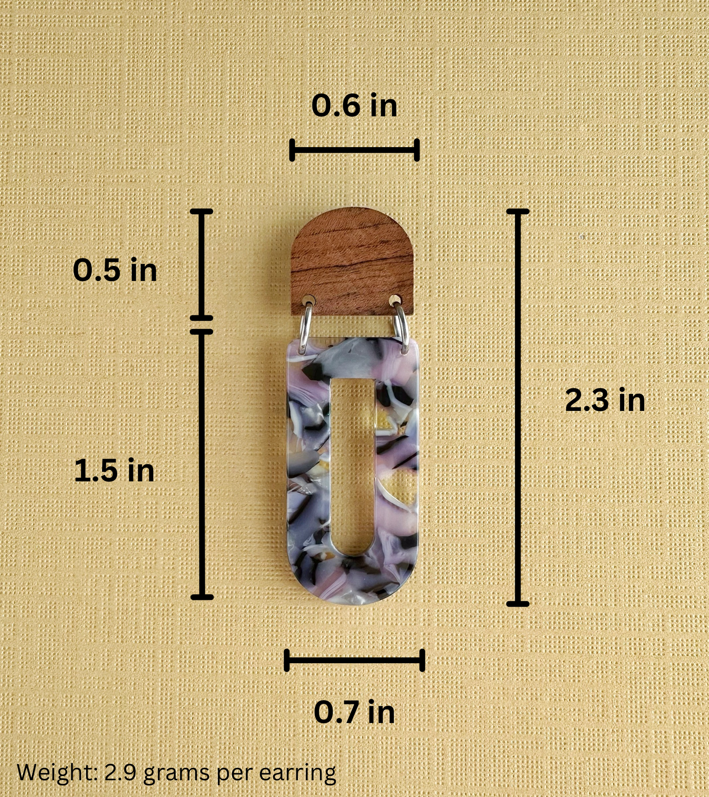 Modern Marbled Pastel Dangles