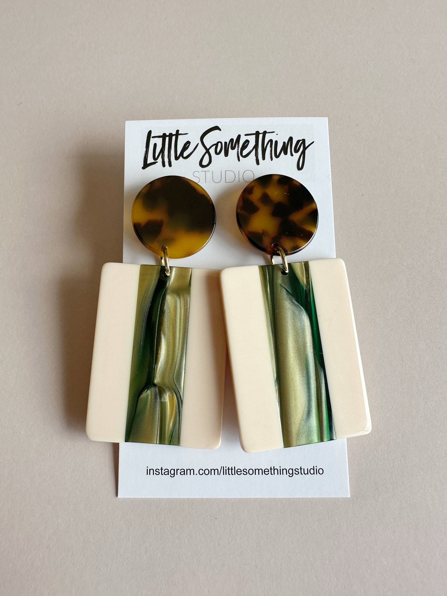 Modern Art Deco & Tortoiseshell Dangles