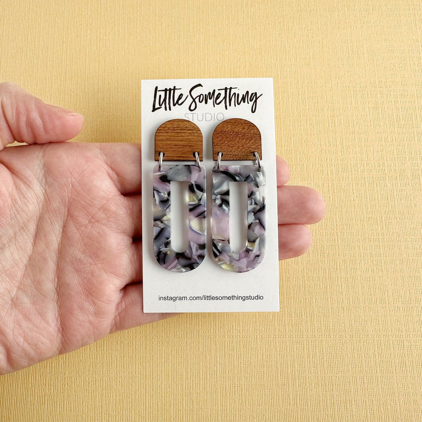 Modern Marbled Pastel Dangles