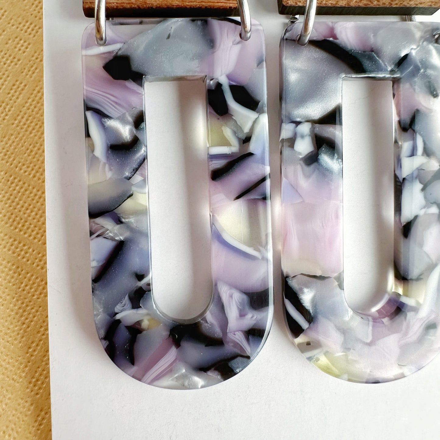 Modern Marbled Pastel Dangles