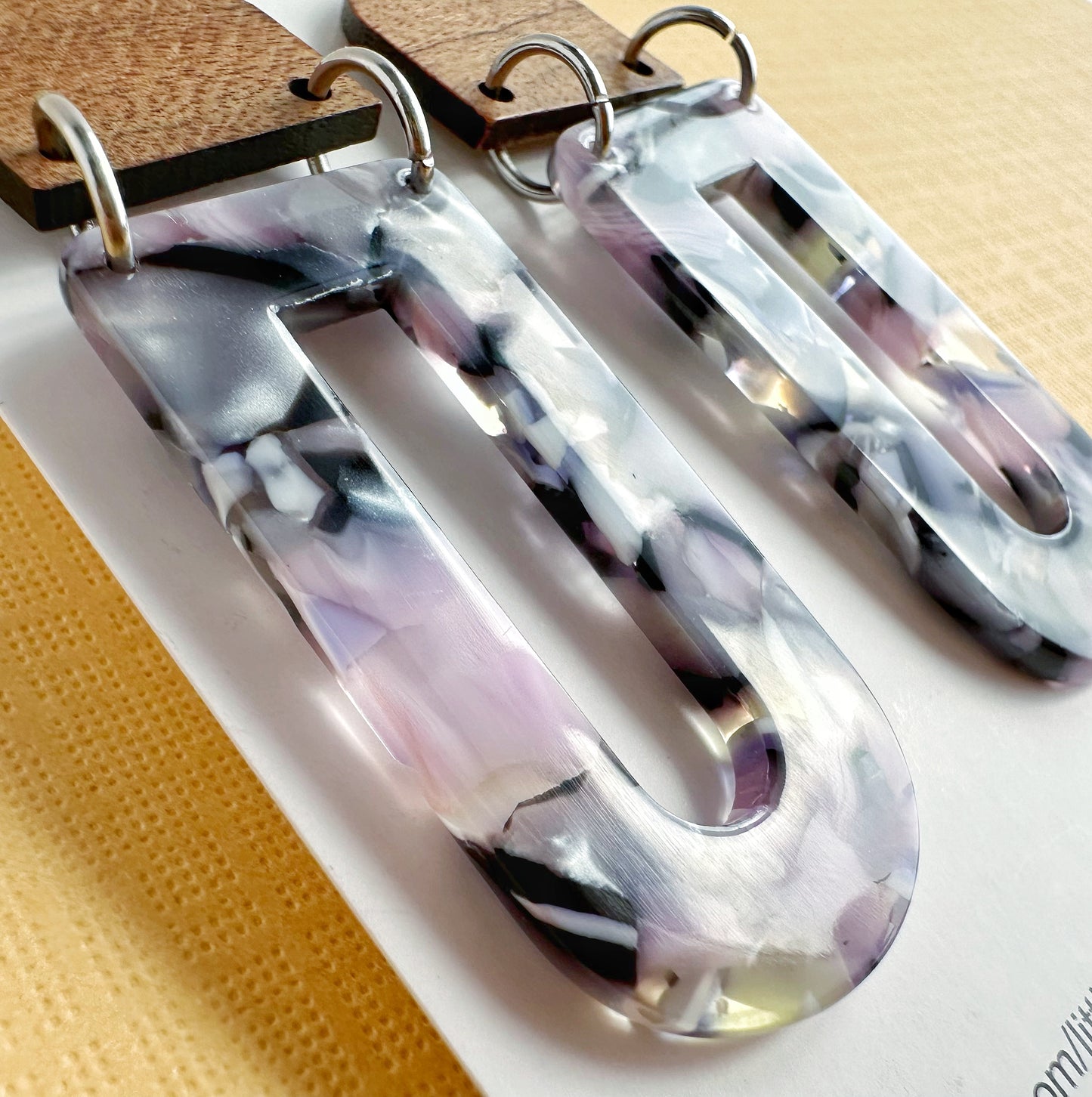 Modern Marbled Pastel Dangles