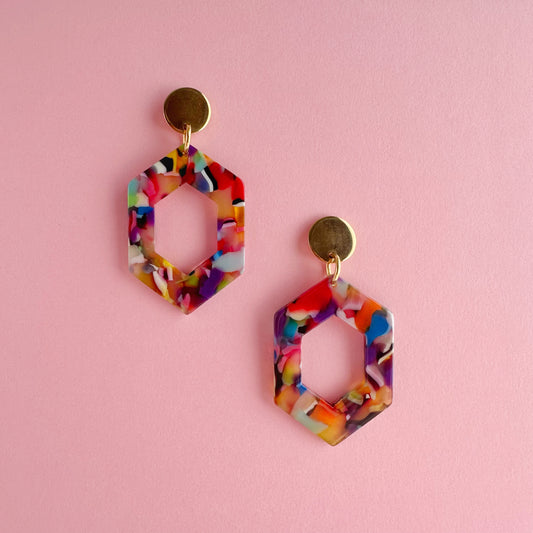 Colorful Hexagon Dangles