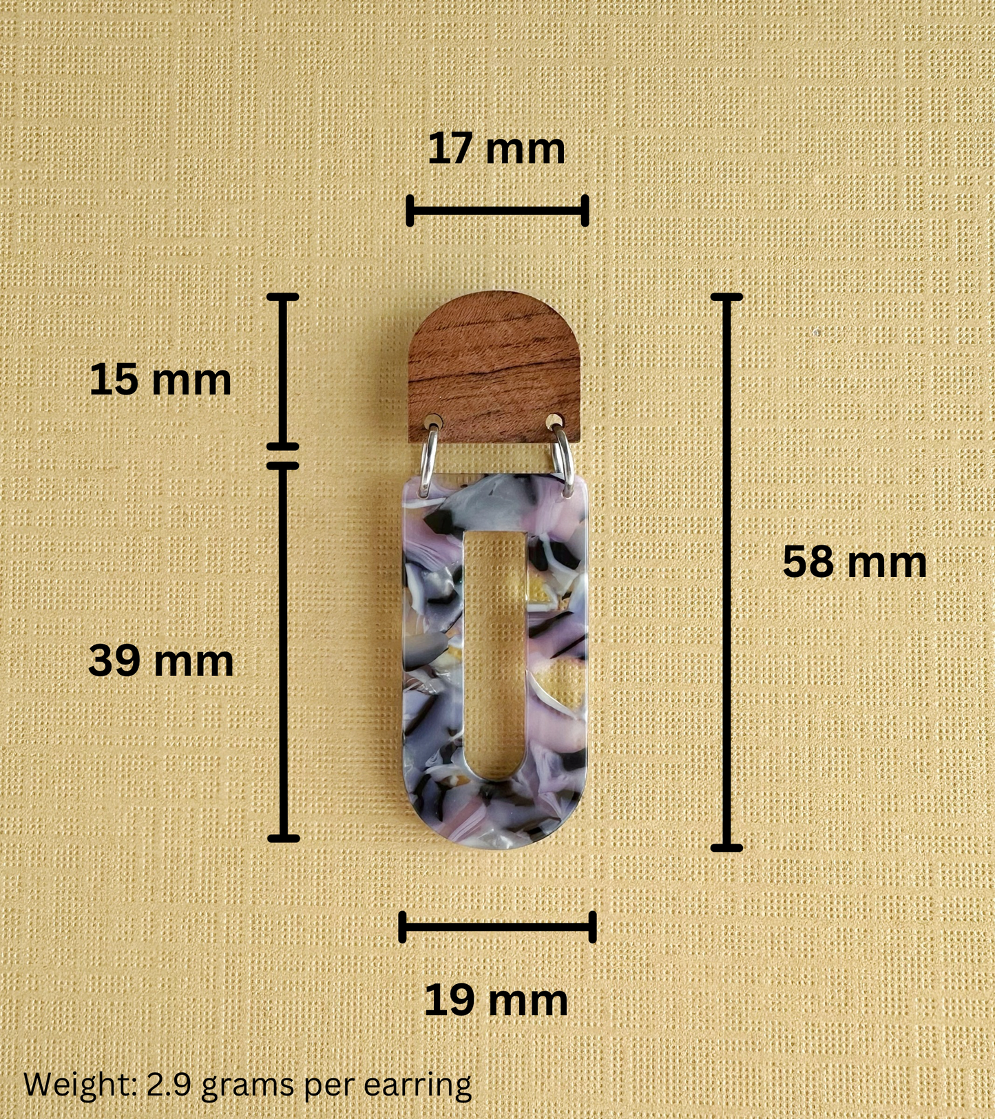 Modern Marbled Pastel Dangles
