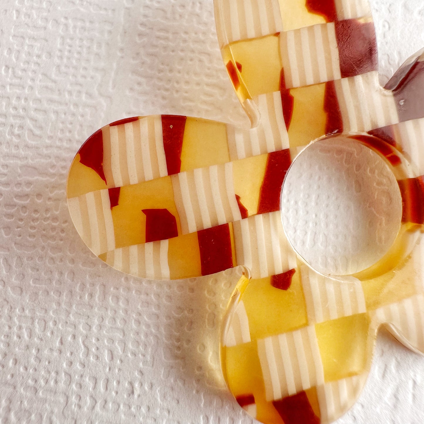 Retro 70’s Gingham Flowers on Hoops