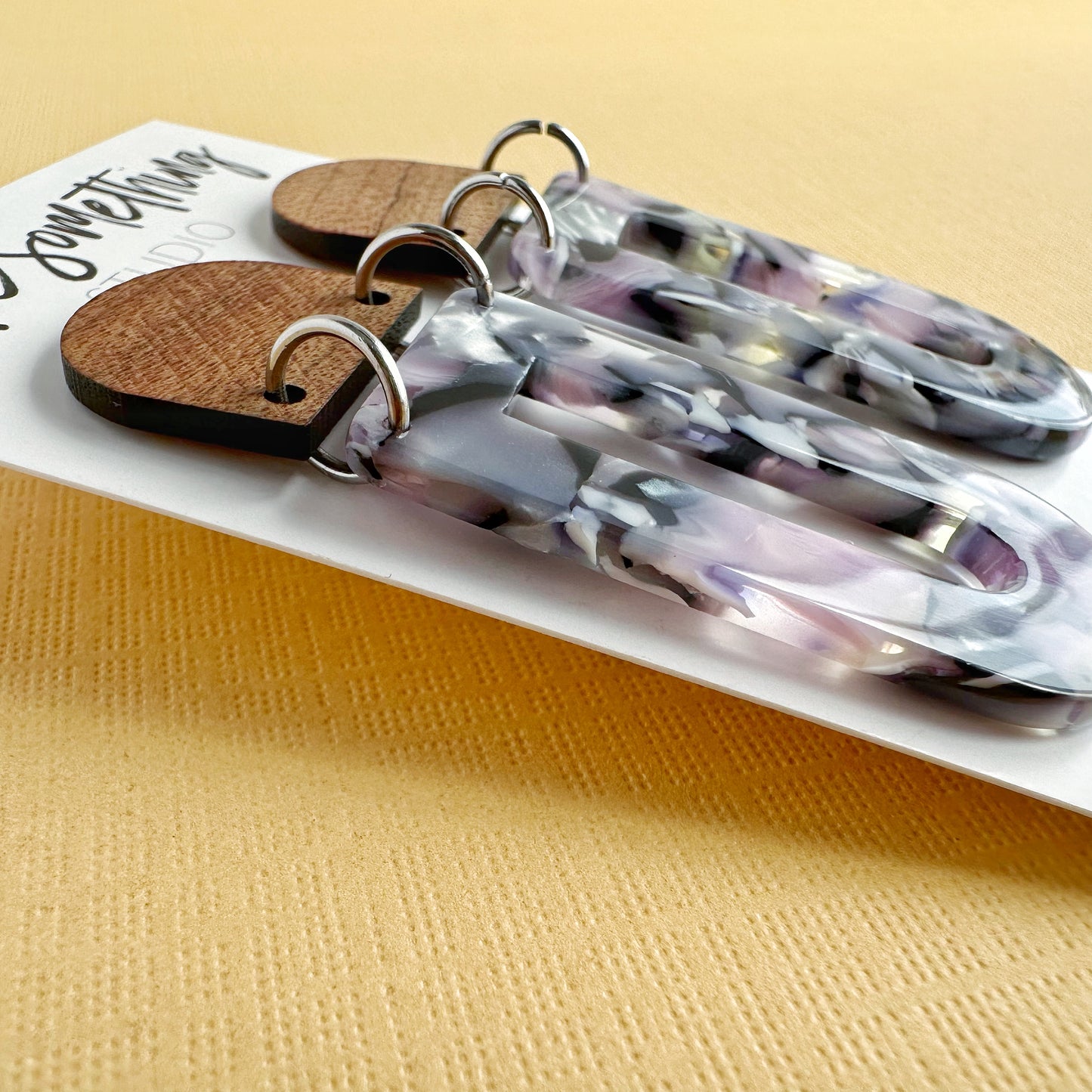 Modern Marbled Pastel Dangles