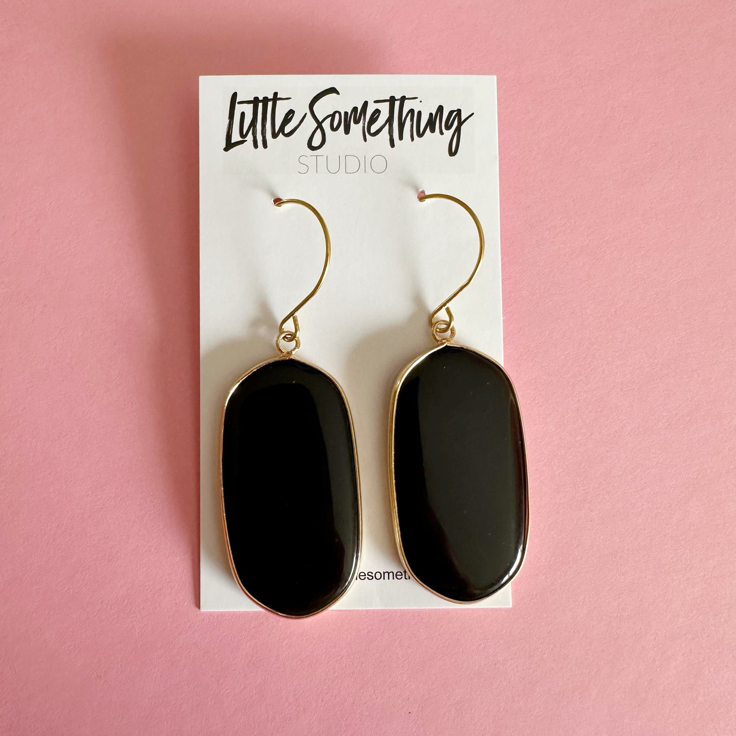 Black Agate Dangles