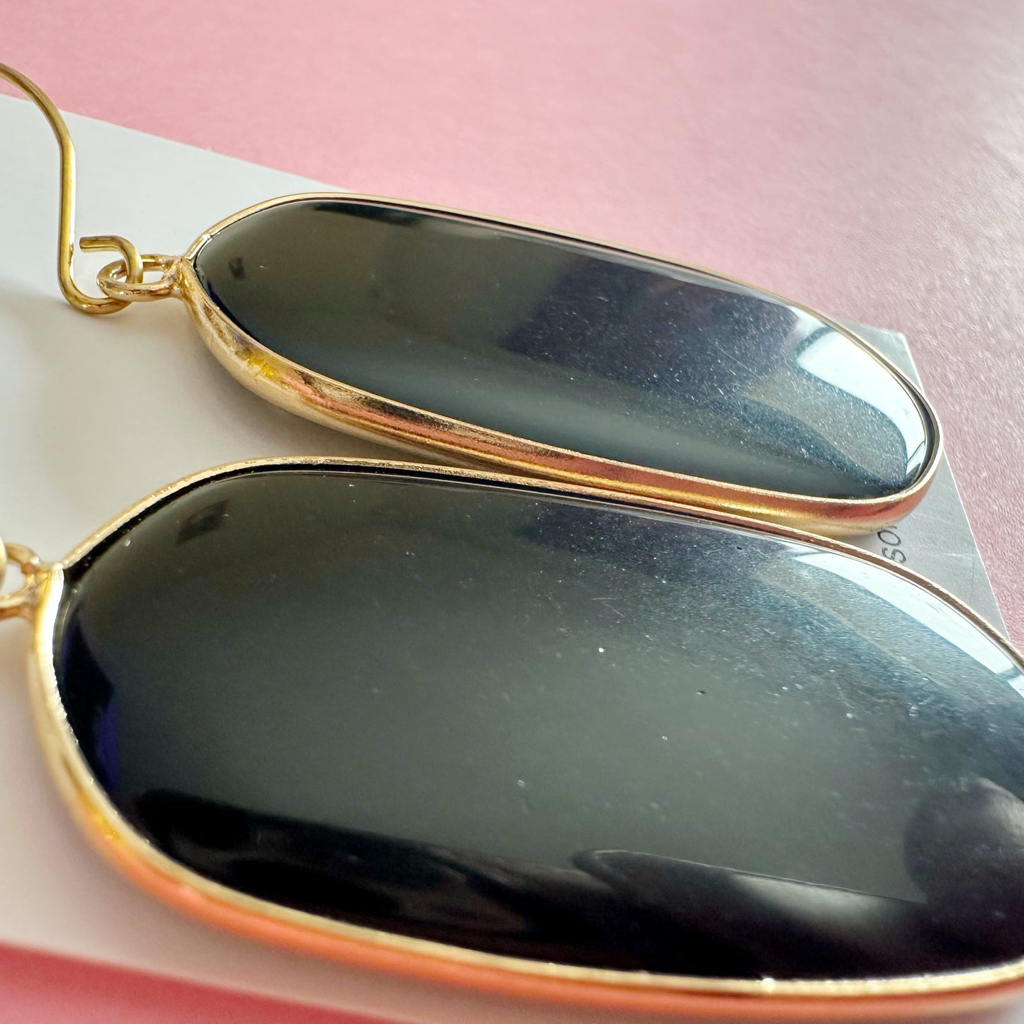 Black Agate Dangles