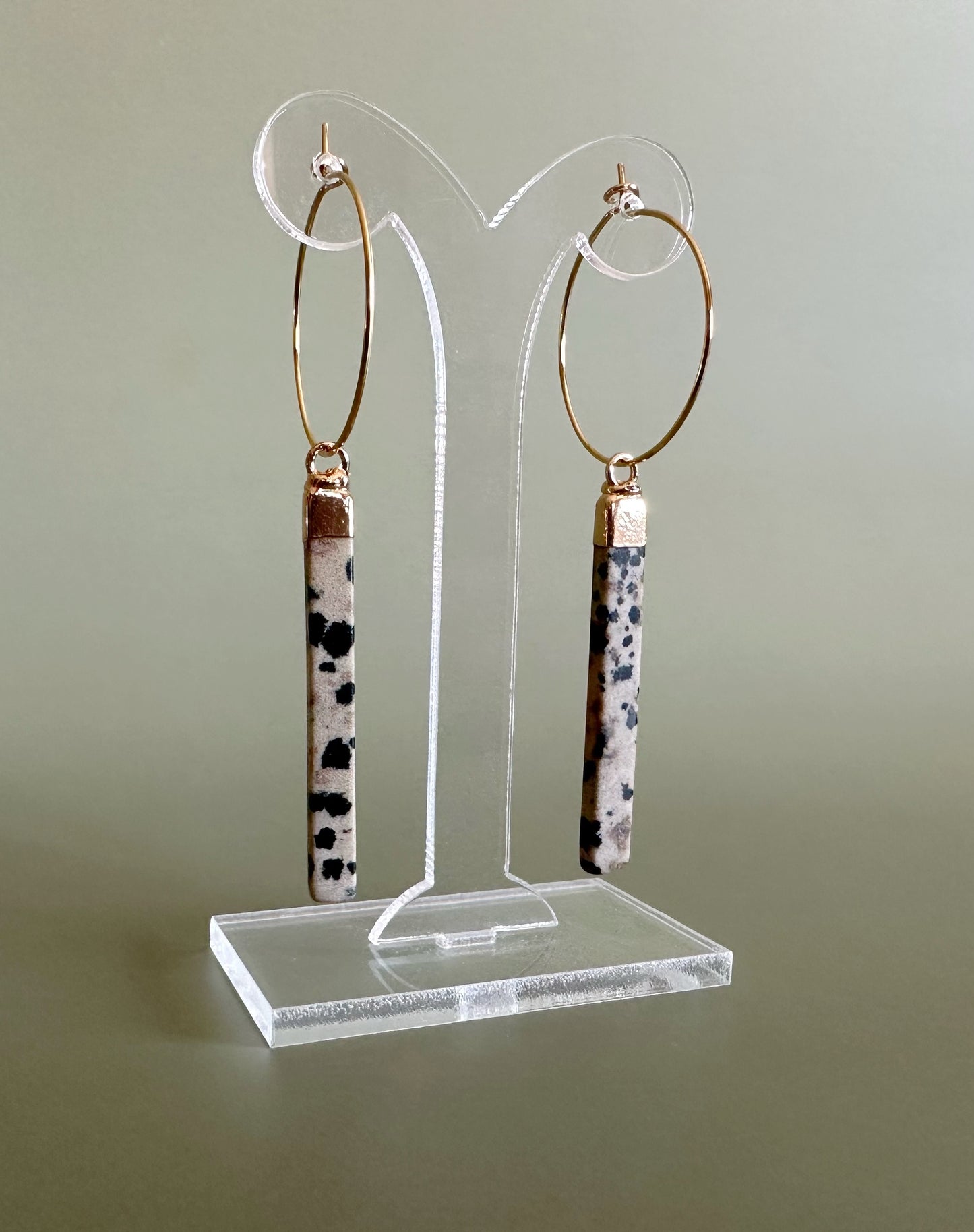 Dalmatian Jasper Hoops