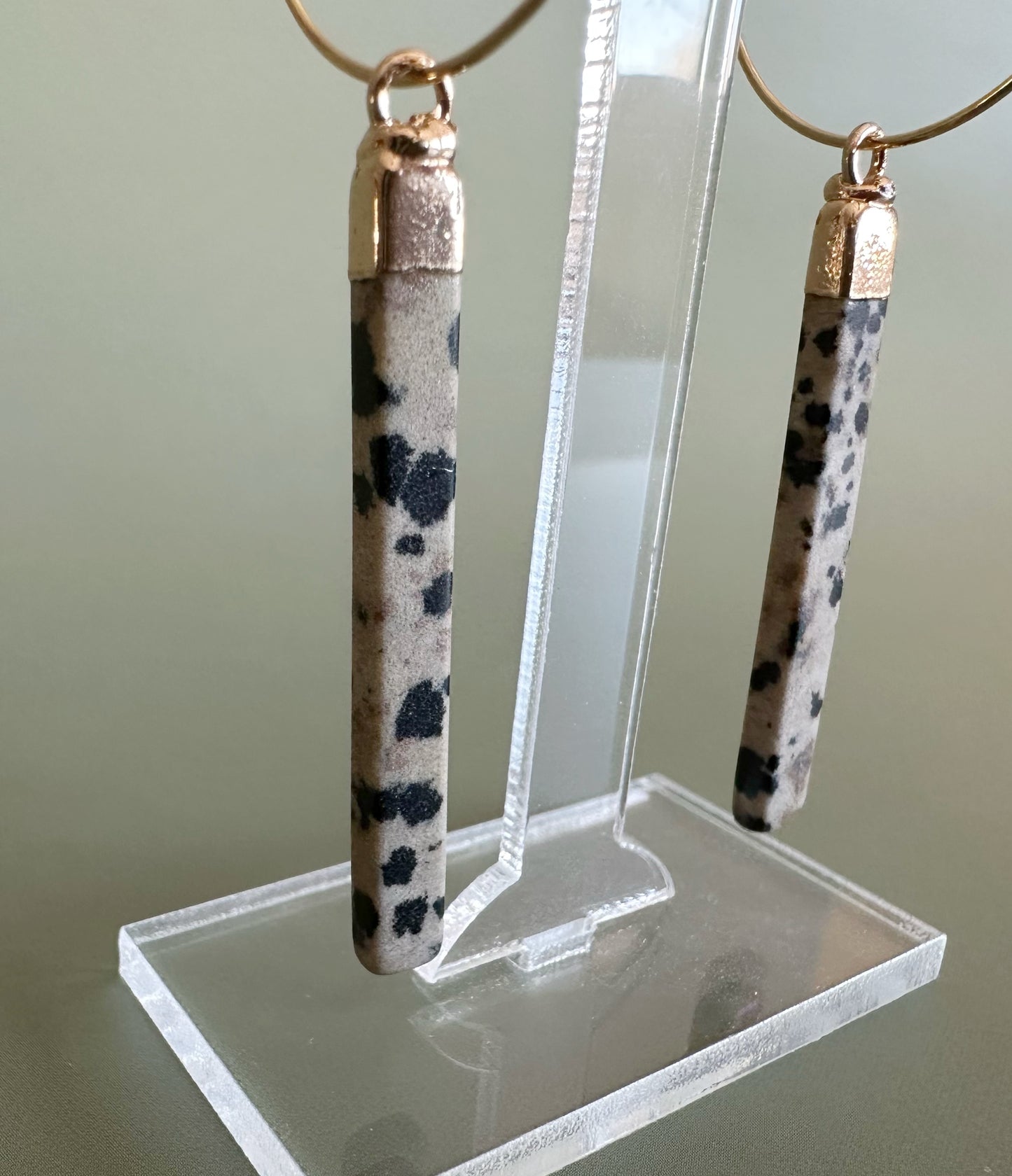 Dalmatian Jasper Hoops