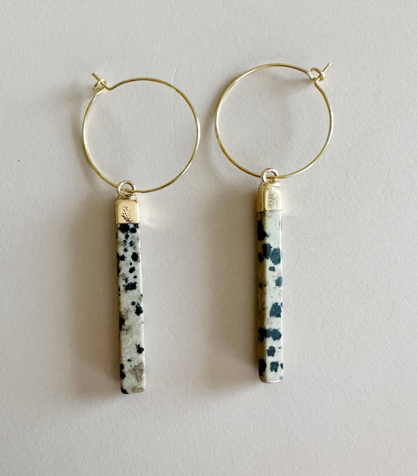 Dalmatian Jasper Hoops