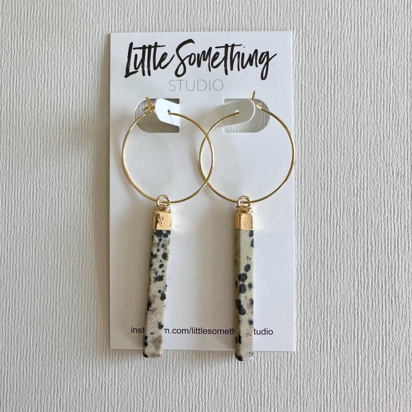 Dalmatian Jasper Hoops