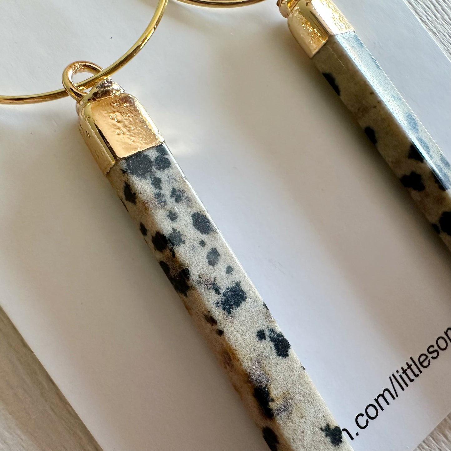 Dalmatian Jasper Hoops