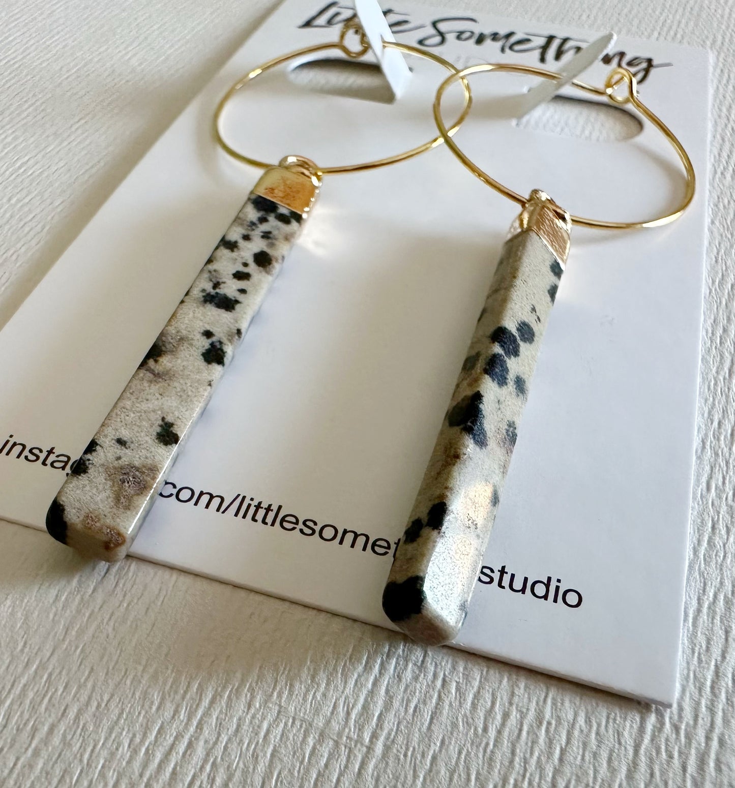 Dalmatian Jasper Hoops