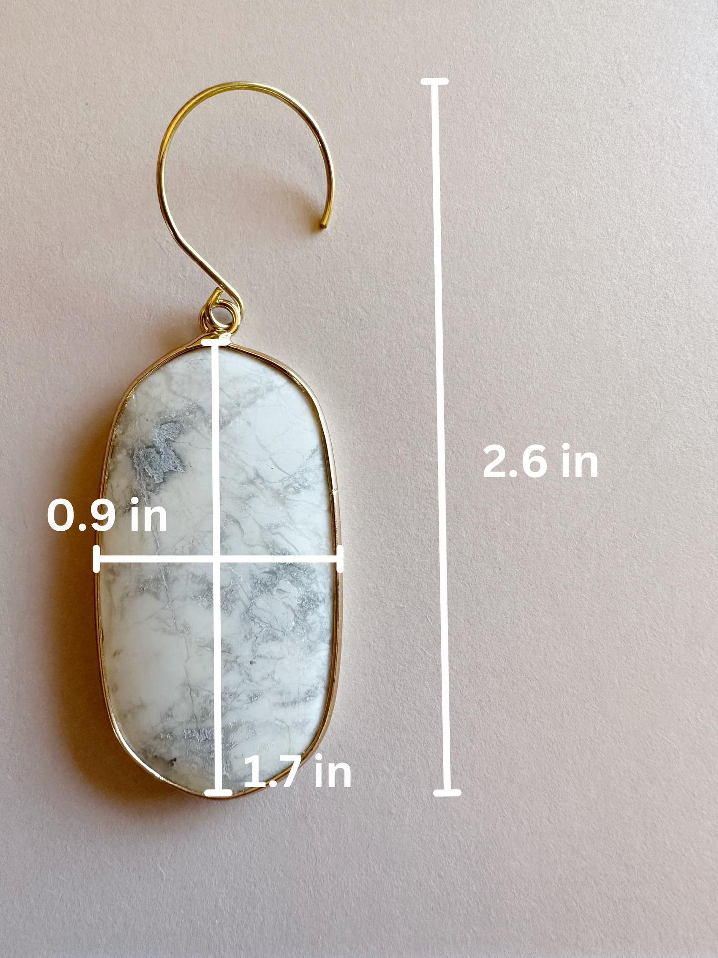 White Marble Howlite Dangles