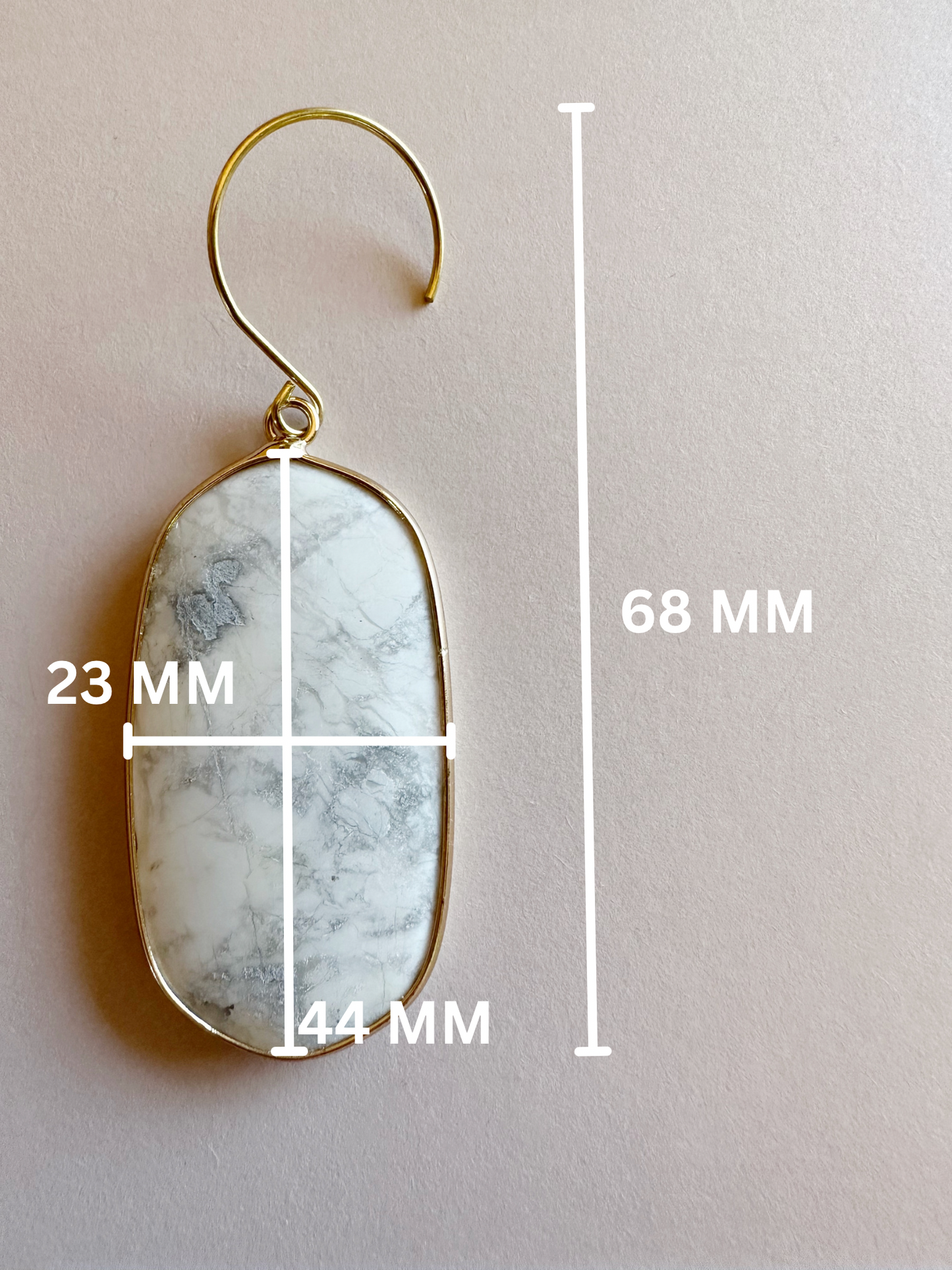 White Marble Howlite Dangles