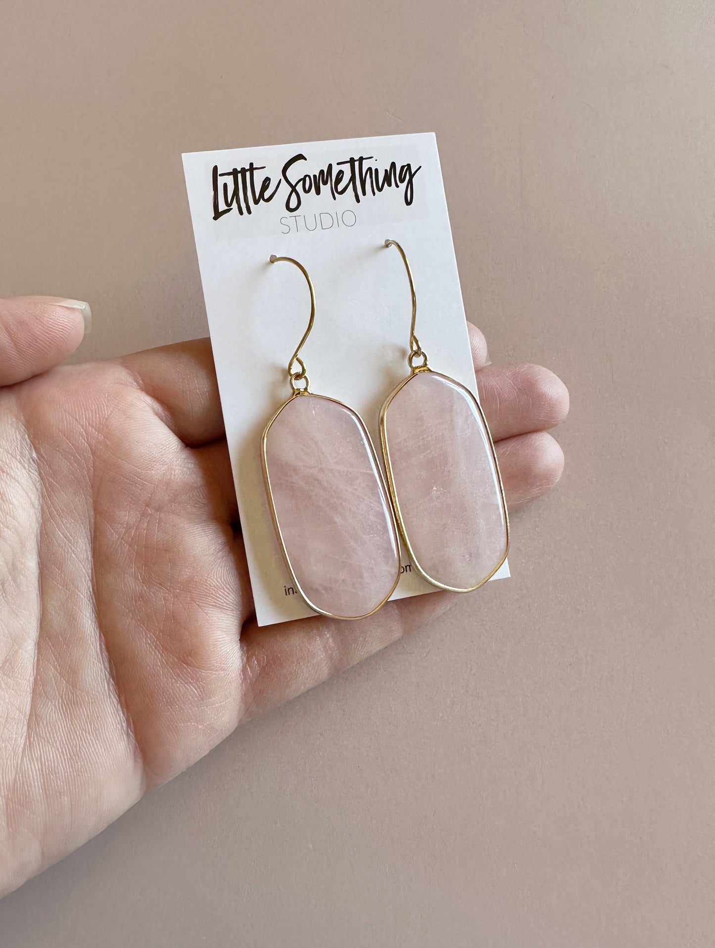 Rose Quartz Dangles