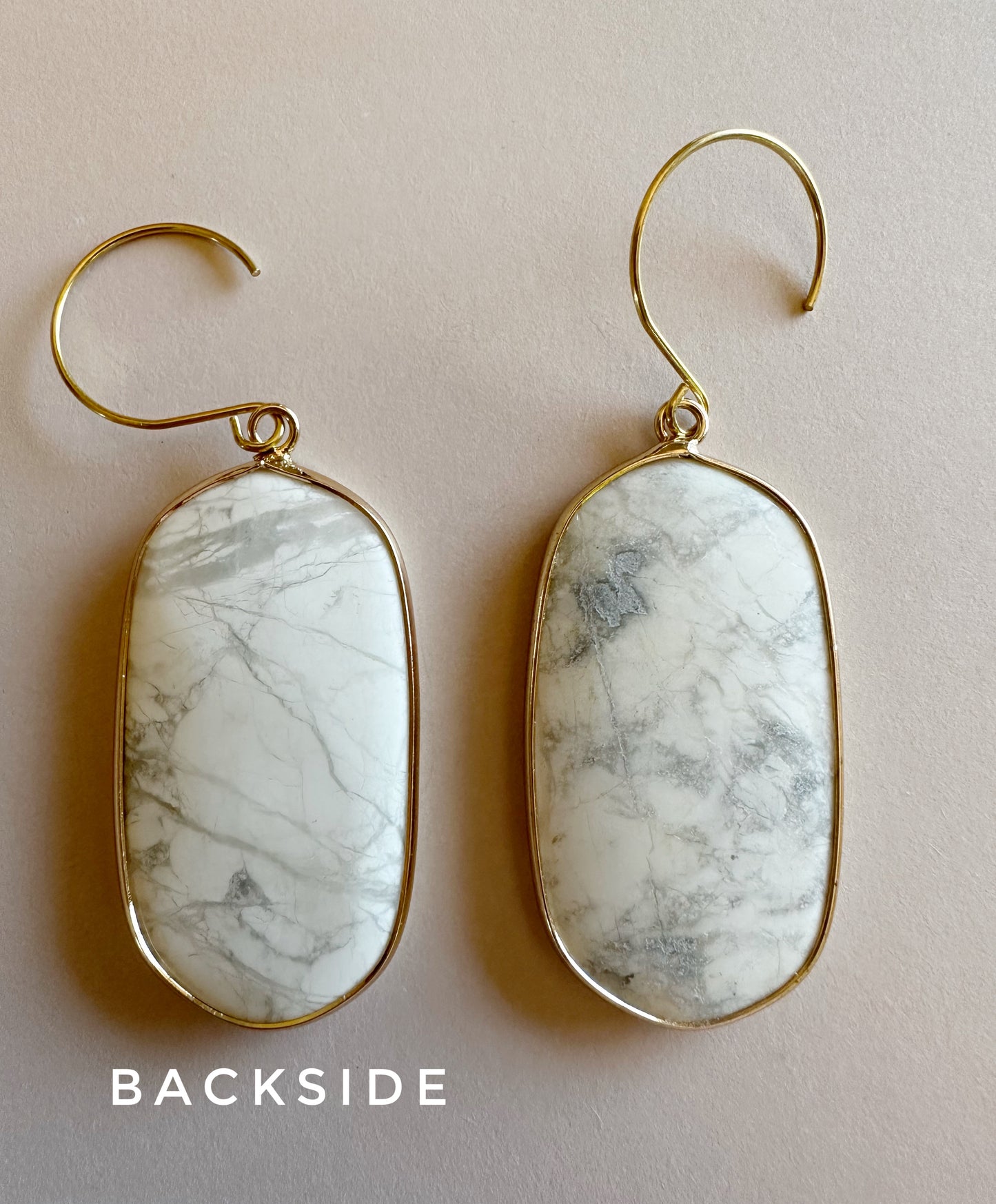 White Marble Howlite Dangles