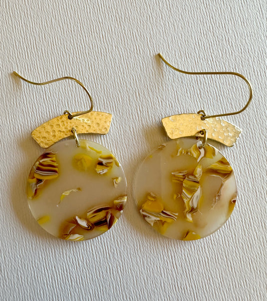 Golden Honey & Brass Dangles