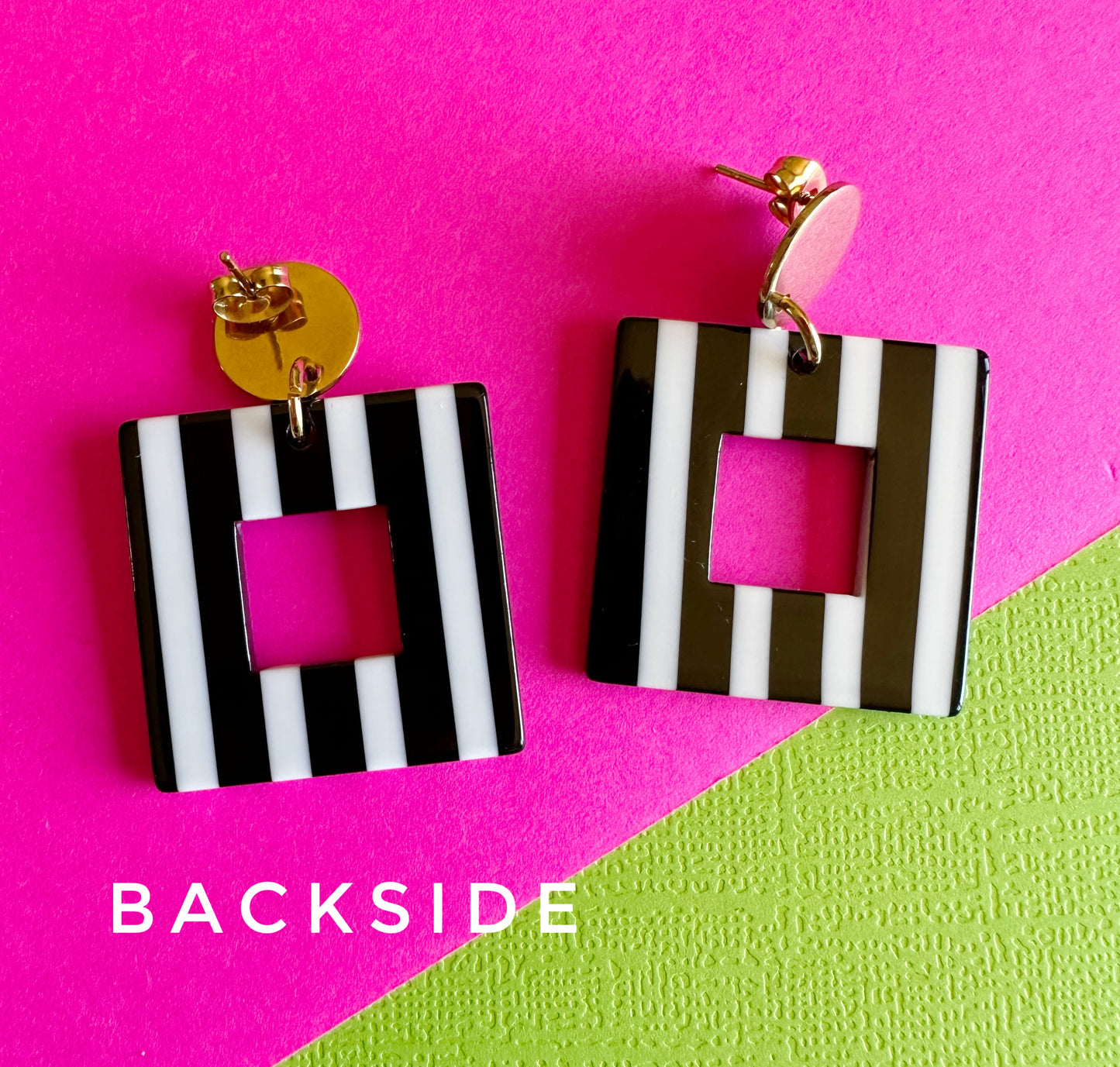 Black & White Striped Squares